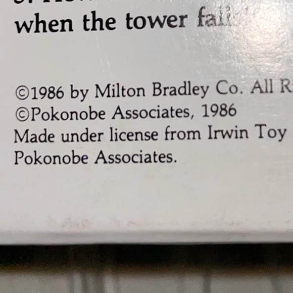 EUC 1986 original collectible Milton Bradley Jenga iconic wood-stacking game - Picture 5 of 6